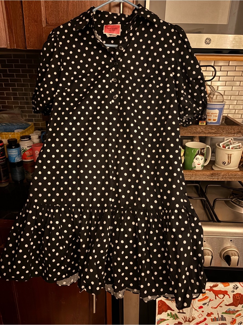 Kate spade polka dot shirt dress